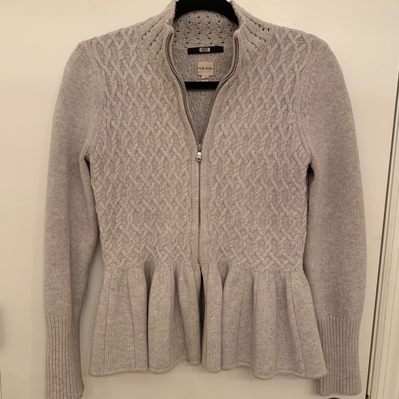 Rebecca Taylor Sweaters - La Vie Spiral Cable Peplum Cardigan